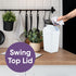 Superio Mini Desktop Trash Can, Portable Plastic Garbage Can for Countertop, Bathroom, Compact Waste Bin 5L