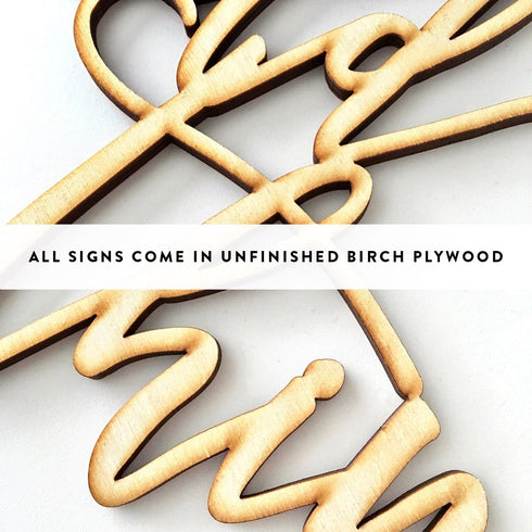 Blessed Arrow Wood Sign, Blessed Decor Wall Art, Unfinished, 12" x 4"