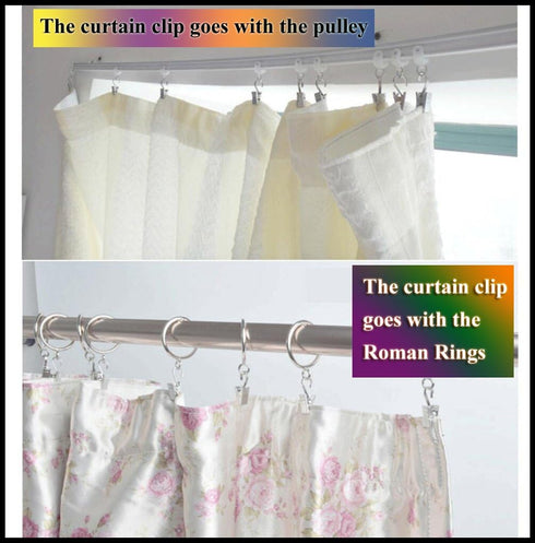 Coideal Small Curtain Clips for Hanging, 25 Pack Stainless Steel Fabric Hooks for RV Canopy Accessory