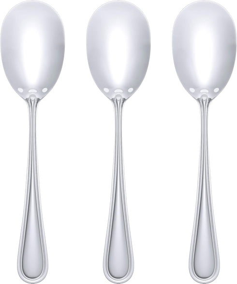 Super Elegant 3 Pc Set Heavy Duty Serving Spoon, Stainless Steel Basting Spoons for Buffet and Family Dining