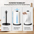 VEHHE Paper Towel Holder, Easy Tear Paper Towel Holder Countertop with Unique Damping Spring Structure, Stainless Steel Paper Towels Holder with Weighted Base and Suction Cups for Kitchen Bathroom