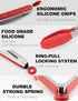 Anaeat Non-Stick Silicone Locking Tong Set of 3 - 7", 9" and 12" Kitchen Food Tongs with Non-Slip Tips, Heat Resistant
