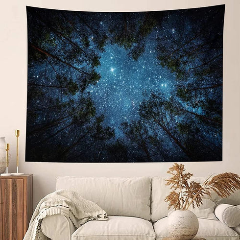Llamazing Forest Tapestry, Home Decor Landscape Tapestry for Living Room Bedroom Decoration, Magic Tapestry Curtain