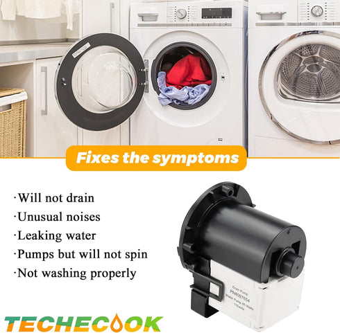 DC31-00054A Washer Drain Pump by Techecook - Replacement for Samsung Kenmore Washing Machine