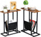 SUPER DEAL Side Table with Magazine Holder Sling Set of 2 Narrow