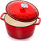 Enameled Cast Iron Dutch Oven - 5 Quart, Exclusive Designed Crab Lid,