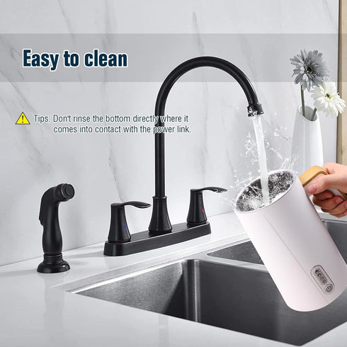 4-in-1 Electric Milk Frother and Steamer, Milk Steamer with Wood Elements Design, Automatic Hot & Cold Foam Maker