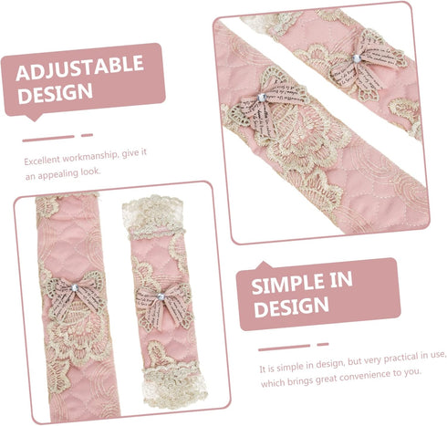 2 Pairs Refrigerator Door Handle Covers, Fridge Door Protector Glove, Lace Cloth Decor for Dishwasher Handle