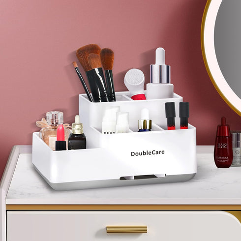 Toothbrush Holder with Anti-Slip: Multifunctional Bathroom Organizer Caddy for Easy Cleaning & Storage