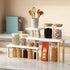 ,3 ,Countertop Small Plant Stand Shelf Tiers Wood Long Desktop Flower Pot Holder Racks for Window Sill,Table Organizer