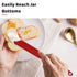 MOJOTORY 2Pcs Silicone Jar Scraper with Long Handle, Jam Spreader for Peanut Butter, Kitchen Spatula for Baking