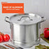 IMUSA Aluminum Steamer with Rack, 24 Qt, Silver