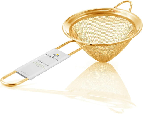 Homestia Fine Mesh Strainer for Kitchen - 304 Stainless Steel Sieve for Food, Tea, Oil, Easy to Clean