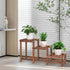 3 3 Tiers Plant Stand Indoor,Wood Plant Stands for Indoor Plants Multiple,Corner Steps Ladder Plant Shelf High Low