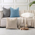 24x24 Inch Set 2, decorUhome Chenille Dark Grey Throw Pillow Covers of Decorative Soft Couch Pillow Covers Solid Dyed