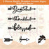 Yookeer 3 Pcs Thankful Grateful Blessed Letter Sign Wood Cutout Sculptures, Rustic Wall Decor for Home Kitchen