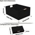 Fabric Storage Basket for Shelves, Collapsible Bins with Wood Handles, Rectangle Closet Organiser for Clothes