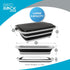BIRDROCK HOME Collapsible Large BBQ Prep Tub with Cutting Board, Multi-Function Grill Caddy with Colander & Lid - Black
