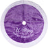 yuboo 36" Purple Faux Fur Christmas Tree Skirt with Embroidered Snowflakes for Purple Decorations and Mardi Gras Decor