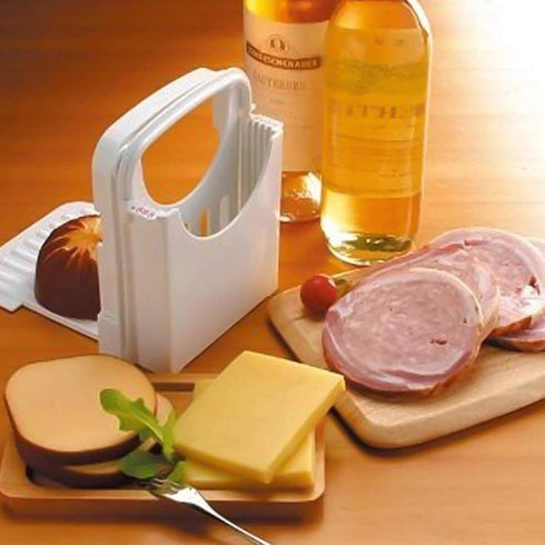nvaimaay Bread Slicer Toast Cutting Adjustable Roast Loaf Slicer Cutter Foldable Compact Toast Slicing Machine Plastic