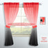 Mrs.Naturall Red and Black Curtains, 63 Inch Length, Set of 1 Sheer Panel for Bedroom Decor