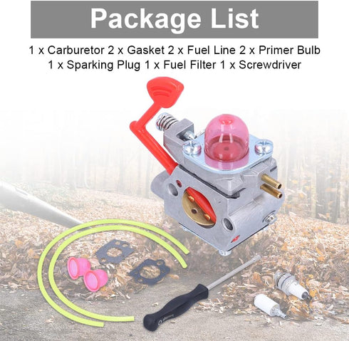 545081855 358794600 25cc 200Mph 430CFM Bulb, Blower Carburetor, Carburetor Fit for Craftsman / Gas Blower with Gasket