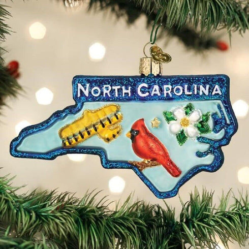Old World Christmas Ornaments - State of North Carolina Glass Blown Ornaments for Christmas Tree