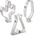 Ann Clark Southwest Cookie Cutter 3-Pc Set, Cactus, Teepee, Feather, Made in USA
