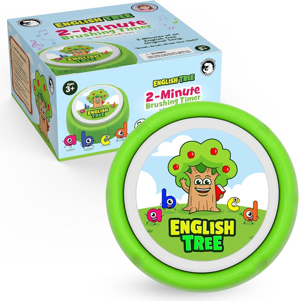 English Tree Toothbrush Timer for Kids Musical 2 Minute Teeth Brushing Timer