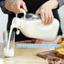 4 Pack 2 1/2 2 64 Oz Syntic Qt Glass Milk Bottles with Handle and Airtight Reusable Screw Lids, Gal Glass Water & Juice