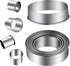 Round Cookie Cutters Set, 12 Pieces Biscuit Cookie Cutters, Circle Pastry Cutters for Baking Doughs and Doughnuts