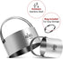 5 Pieces Biscuit Cutter Set, Round Cookies Cutters with Handle, 18/8 Stainless Steel Pastry and Dough Cutters