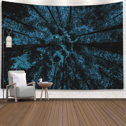 EMMTEEY Night Sky Tapestry, Large Wall Hanging with Stars and Clouds, 92.5X70.9 Inches for Men