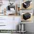 13-gallon Countertop, DRASTAR Trash Bag Dispenser, Large Wooden Trash Bag Holder Wall Mount, Black Roll Holder
