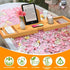 Luxury Expandable Bathtub Caddy Tray, Adjustable Size Bath Tray Table for Most Tubs