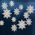 OuMuaMua Winter Christmas Hanging Snowflake Decorations, 12PCS Garland & 12PCS 3D Glittery Large White Snowflakes