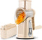 SUSTEAS Rotary Cheese Grater with Handle - Vegetable Shredder with 5 Well-designed