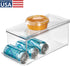iDesign Soda Can Organizer with Lid - Clear - Made in USA for Pantry or Refrigerator