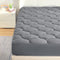 SLEEP ZONE King Mattress Pad, Cooling Breathable Fluffy Soft Protector, Stretches up to 21 Inch Deep, Grey