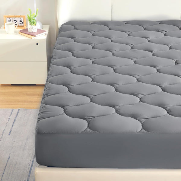 SLEEP ZONE Cooling Mattress Topper - Queen Extra Thick Soft Fluffy Pillow Top Bed Mattress Topper, Easy Care Washable