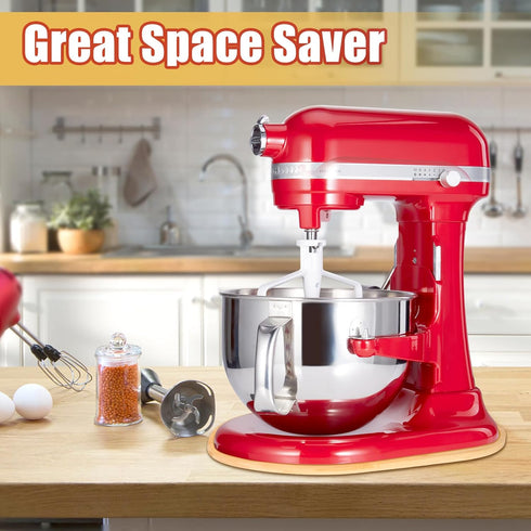 Mixer Sliding Slider for KitchenAid Bowl Lift Mixer, Bamboo Storage Mover, Sliding Caddy for 5-8 Qt Stand Mixer