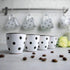 City to Cottage Ceramic Espresso Cups Set of 4 - Handcrafted White and Black Polka Dot Demitasse Mugs