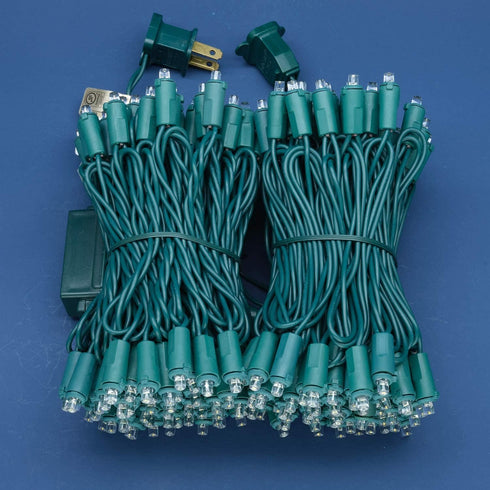 200 Count Warm White Wide Angle LED Christmas Lights, 66 ft Green Wire, UL Certified Holiday String Light Set