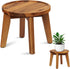 Demigo Indoor Plant Stand, Acacia Wooden Decorative Plant Shelf with Spill-Proof Tray,