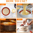 Round Silicone Baking Mats Set of 2, Non-Stick Reusable Heat Resistant Baking Sheets for Pizza Cake