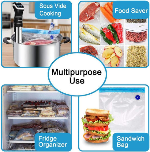 10pcs Handy Portable Vacuum Sealer Bags for Food, Kitchen Heat Sealing Machine (NO Hand Pump)