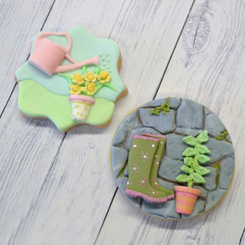 2 Pieces Rock Texture Silicone Lace Mold, Food Grade Cake Molds for Candy, Icing, Biscuit Decor, Chocolate, Polymer Clay