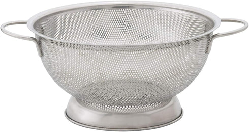 HIC Kitchen Perforated Colander with Handles, 10 Inches, 18/8 Stainless Steel