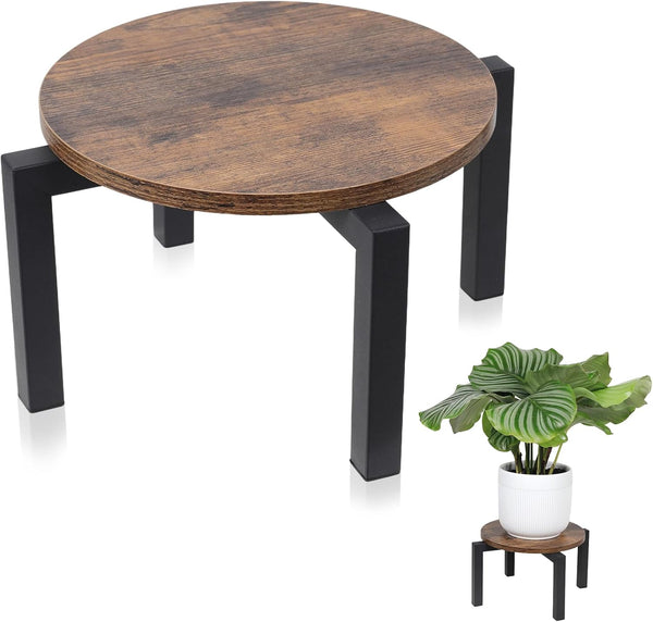 Vigordream Plant Stand Indoor, Heavy Duty Sturdy Metal Plant Holder, Wooden plant
