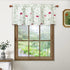 VOGOL White Valances for Small Windows, Flowers Embroidered Window Valances for Kitchen Living Room, 52 x 18 Inches